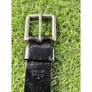 Fossil Black Leather Belt Size 40 M